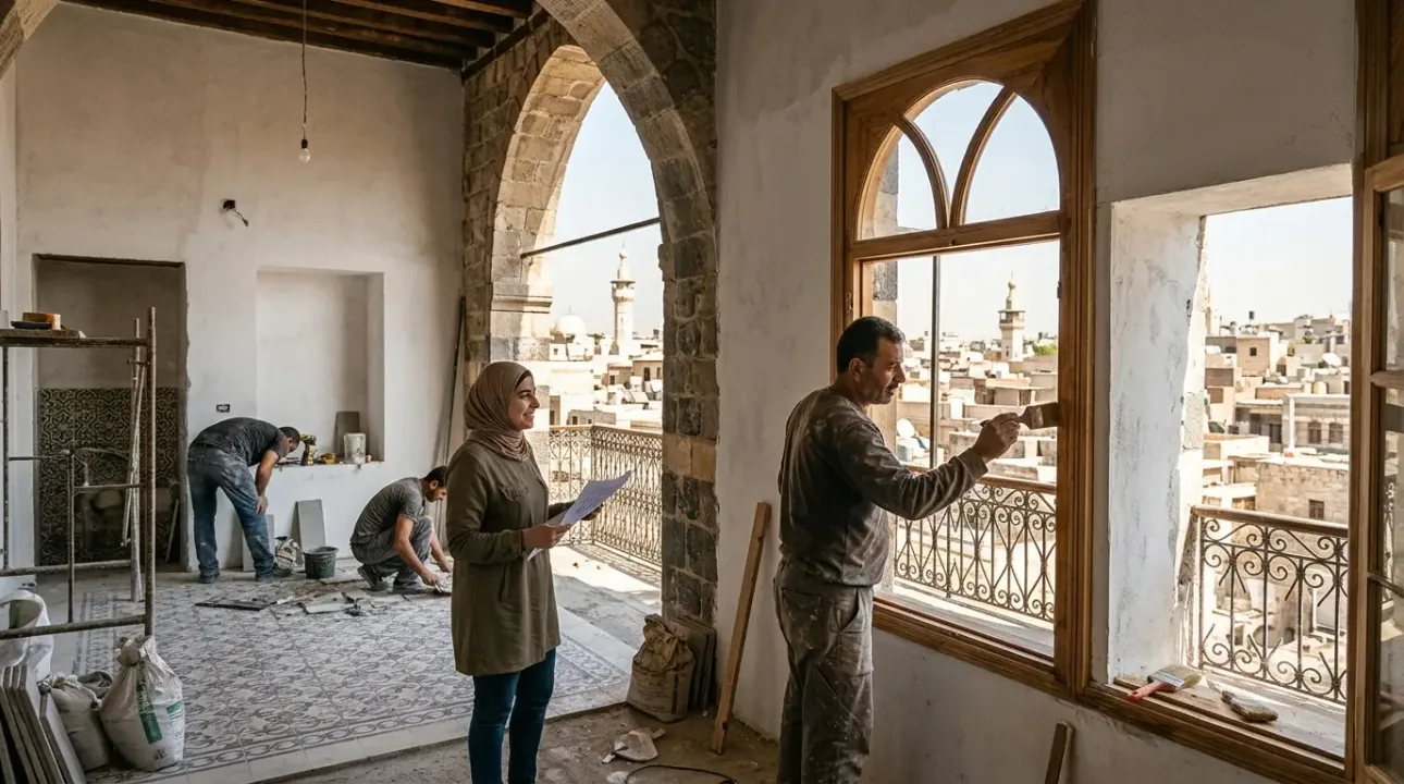 كيفية ترميم وإعادة تجديد الشقق القديمة في سوريا لزيادة قيمتها عند البيع