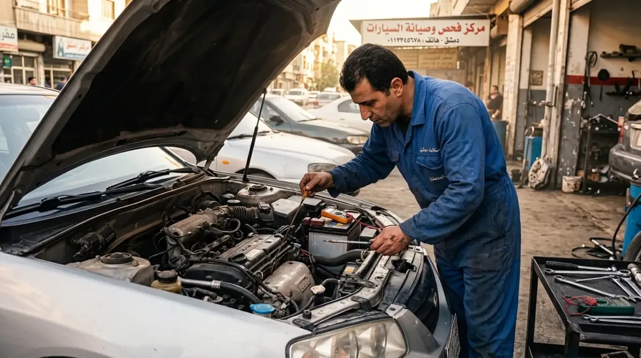 كيفية فحص ناقل الحركة والبطارية عند شراء سيارة مستعملة في سوريا
